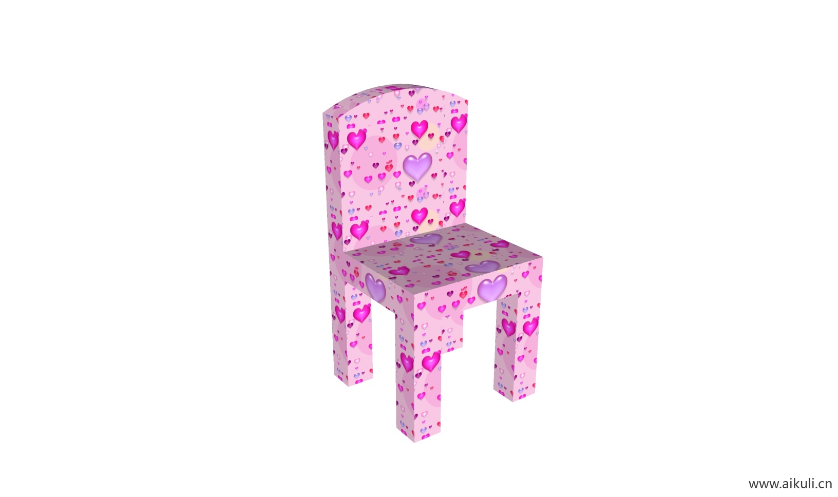 现代儿童卡通桌椅 幼儿园桌椅设施T-SU模型