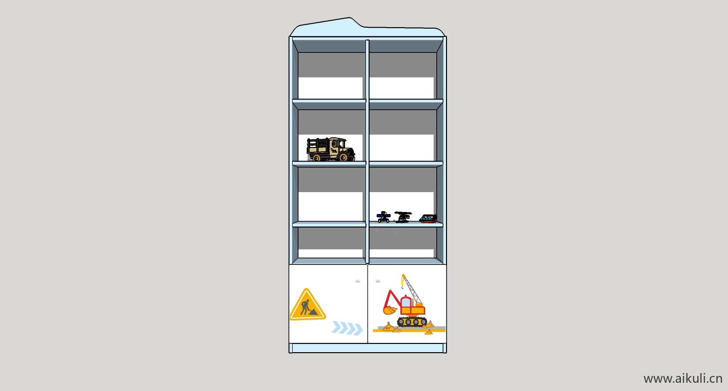 su模型墙柜 书架 异形书柜bookcasej su素材