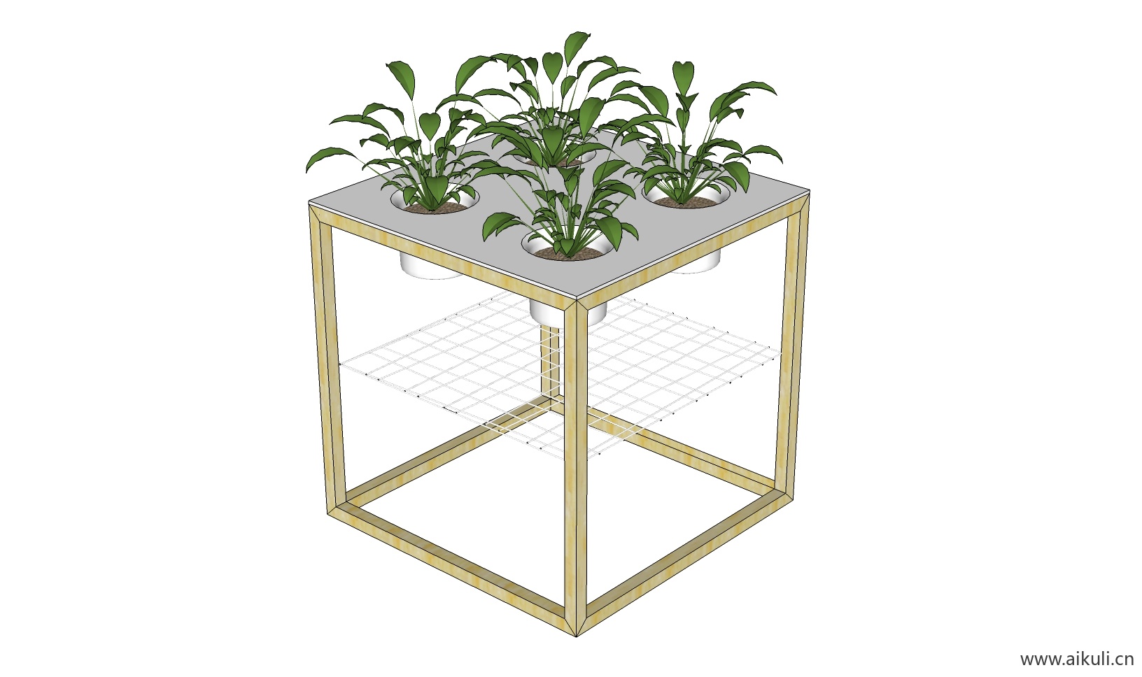 绿墙花架 拱门植物 植物墙 盆栽 盆景BA-su免费模型