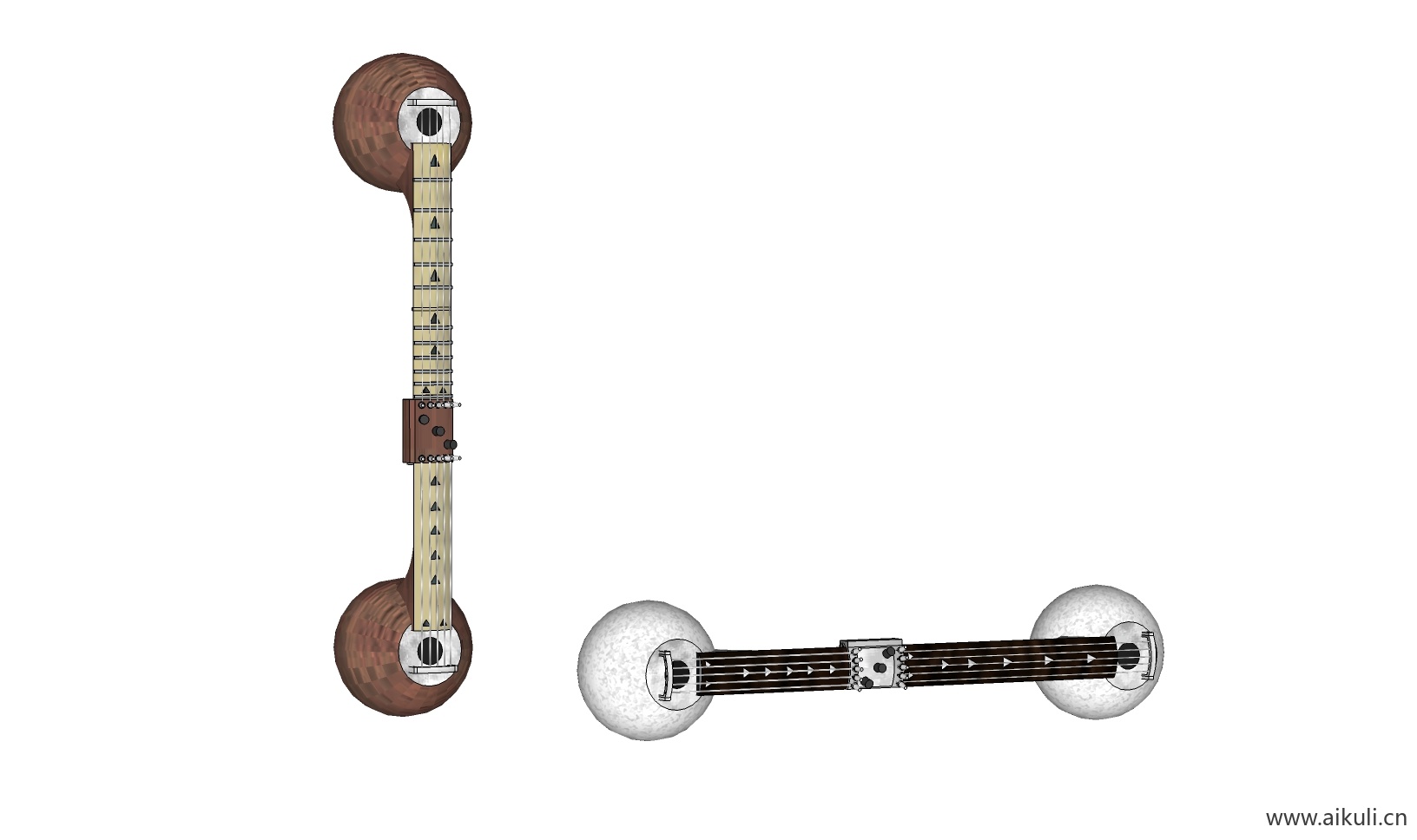 现代 唢呐 吉他 电子钢琴 手鼓 古代乐器BO-SU免费模型