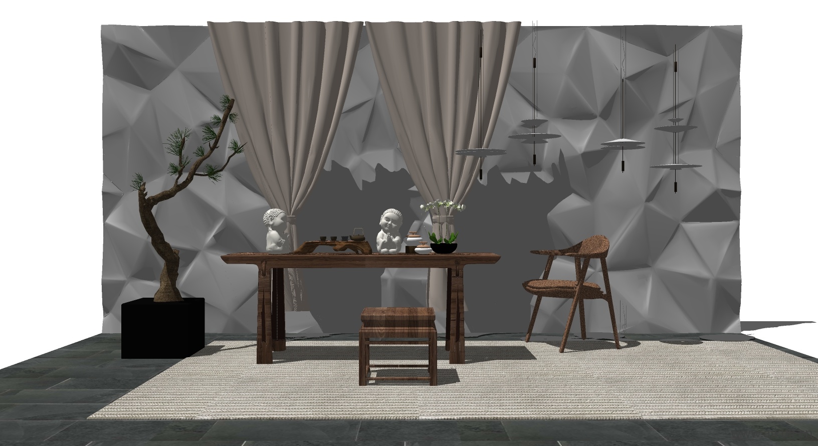 新中式桌椅组合茶室桌椅4