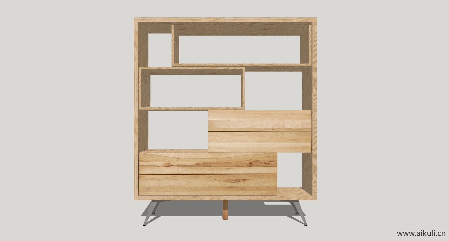 现代墙柜 书架 异形书柜bookcasem su模型