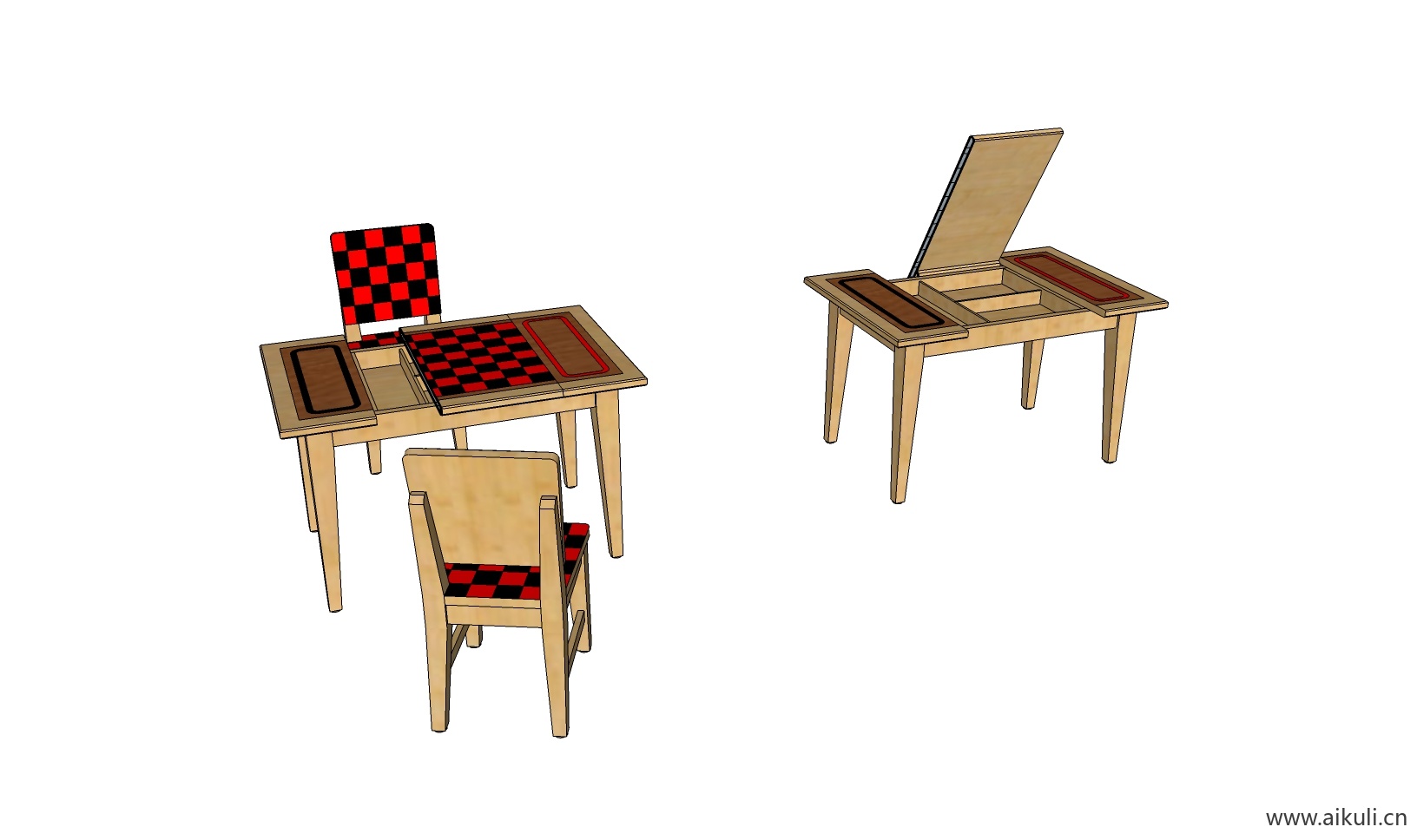 儿童桌椅 幼儿园桌椅设施BD-SU模型