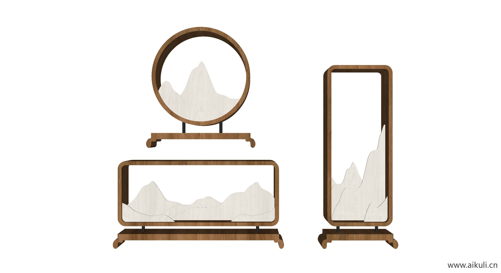 新中式饰品 室内摆件装饰元素J-SU模型