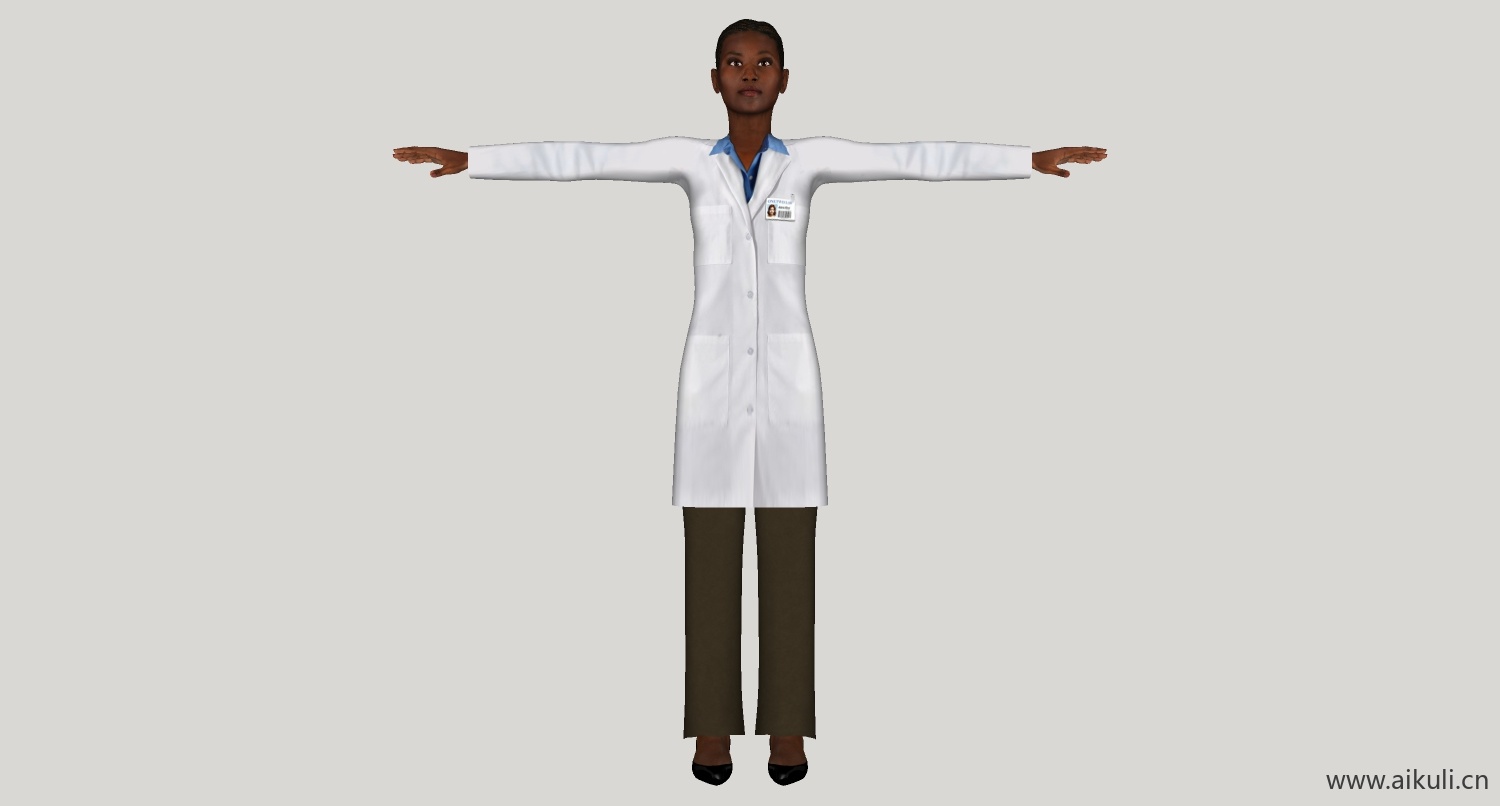 医护人员su模型素材 j-medical staff