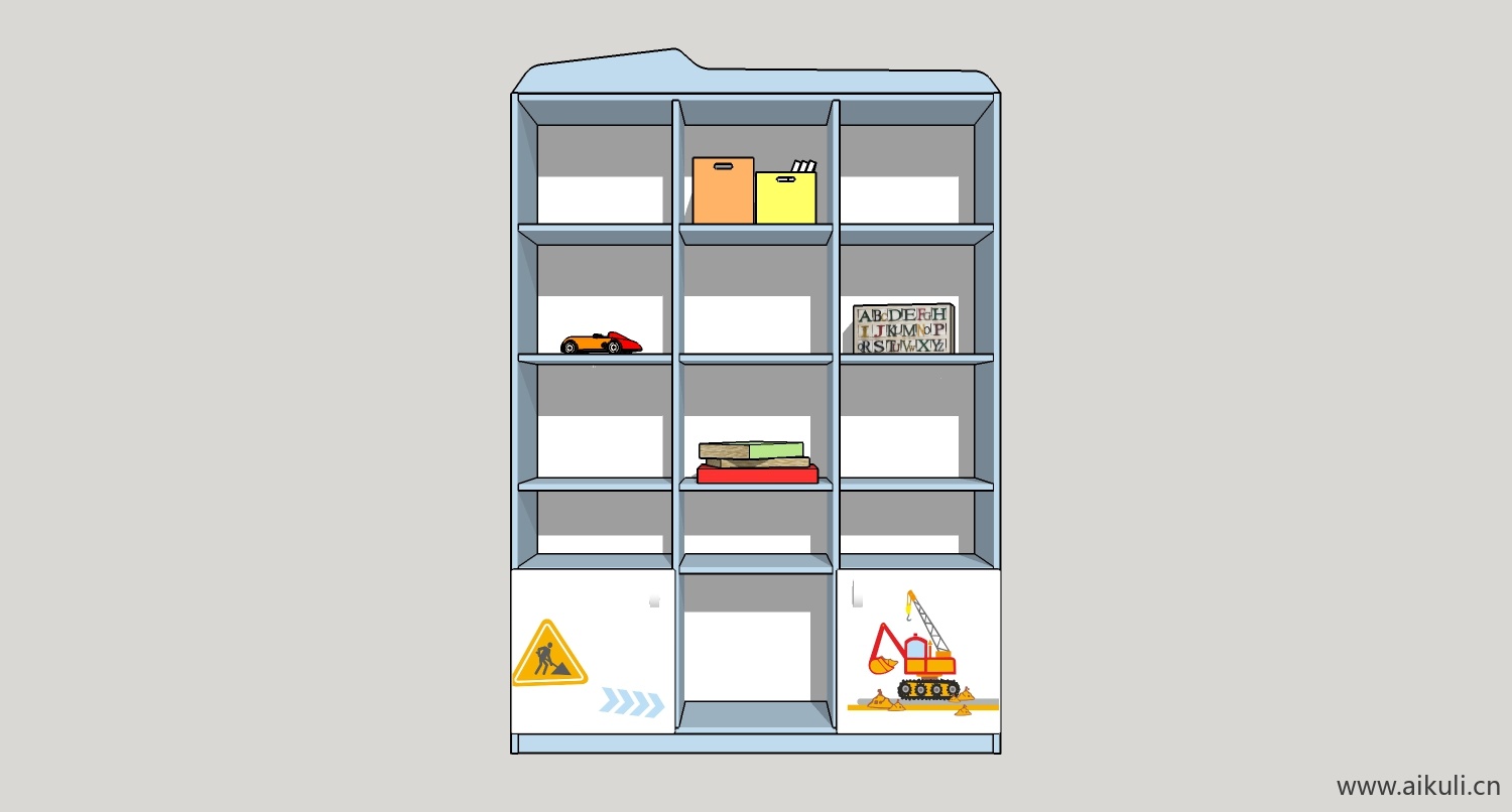 su模型墙柜 书架 异形书柜bookcaseo su素材