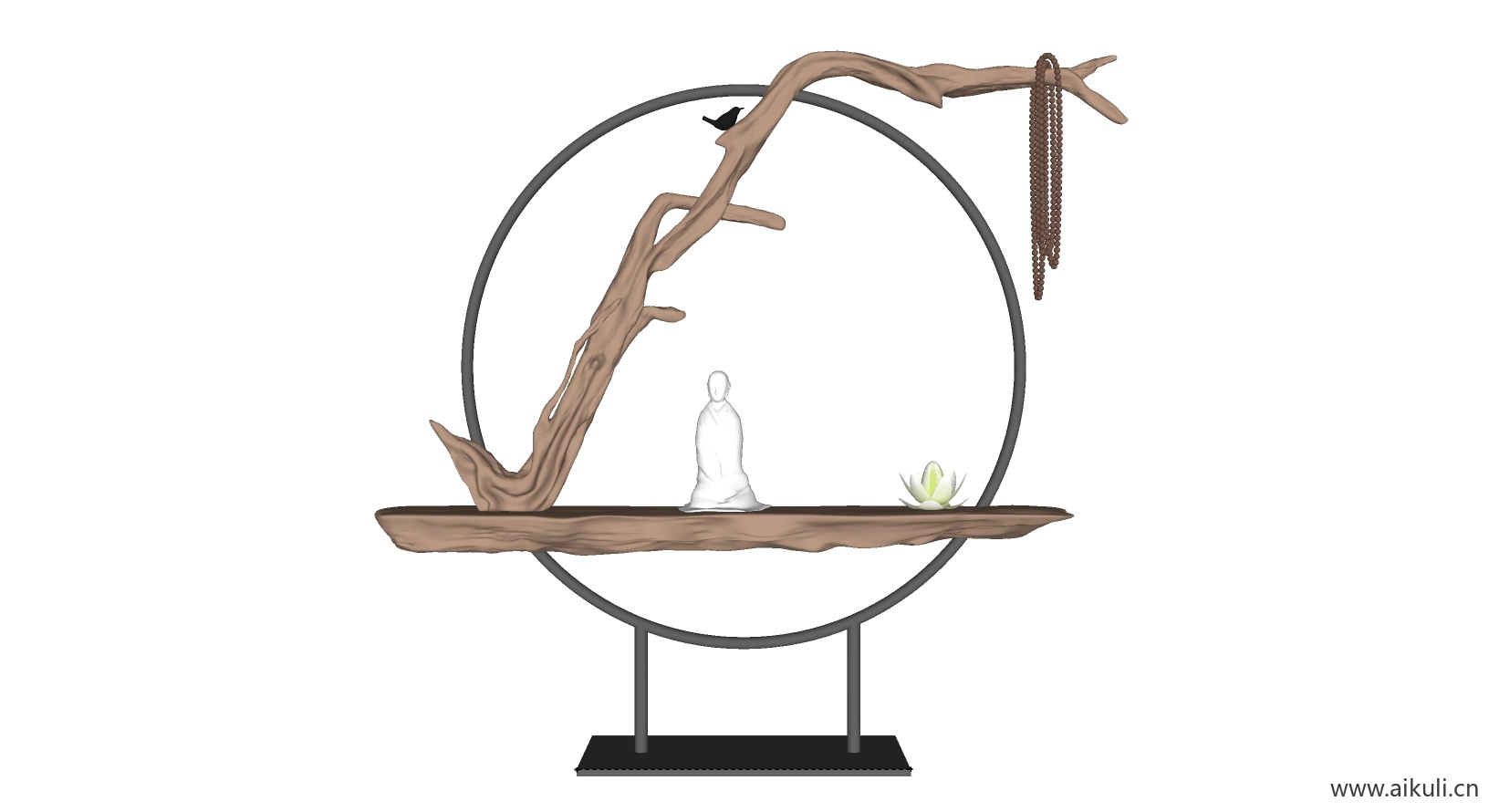 新中式饰品 室内摆件装饰元素S-SU模型