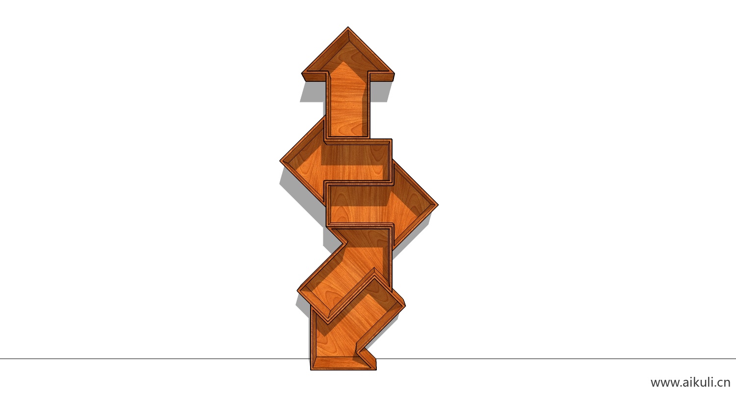 su模型墙柜 书架 异形书柜bookcasebo su素材