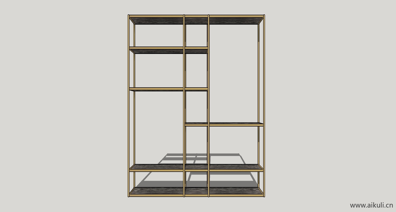su模型墙柜 书架 异形书柜bookcasez su素材