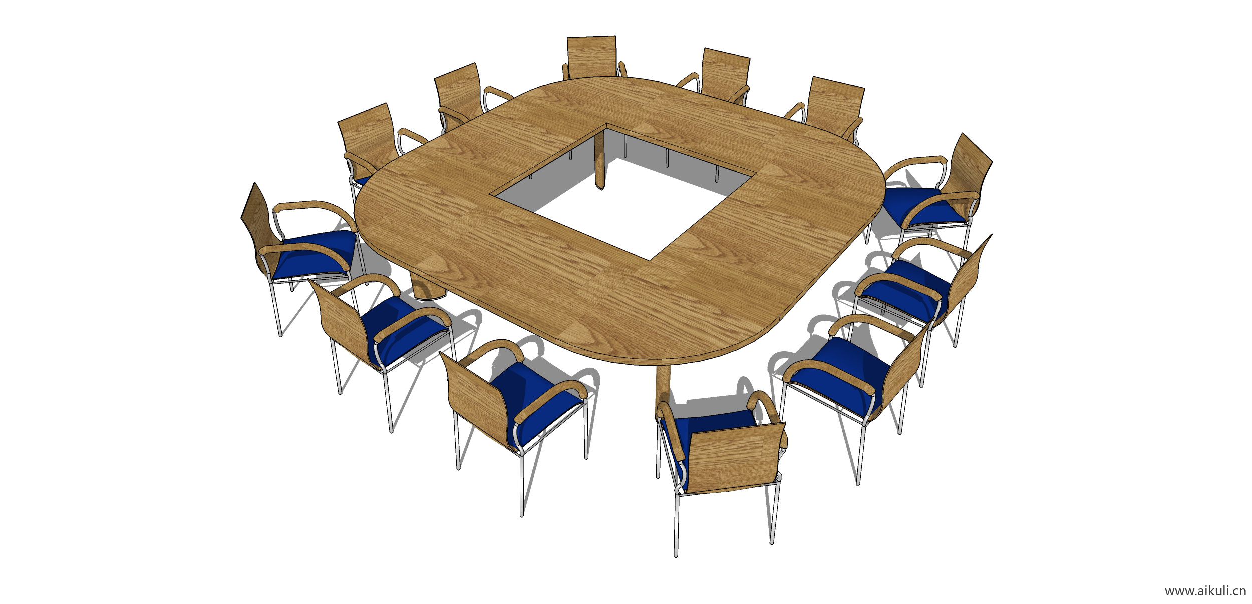 现代工装会议桌椅 实木桌椅BA-SU模型