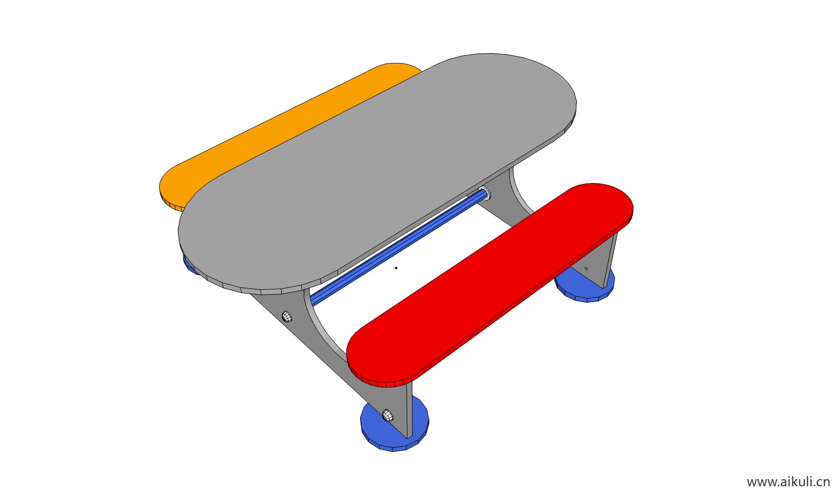 现代儿童卡通桌椅 幼儿园桌椅设施D-SU模型