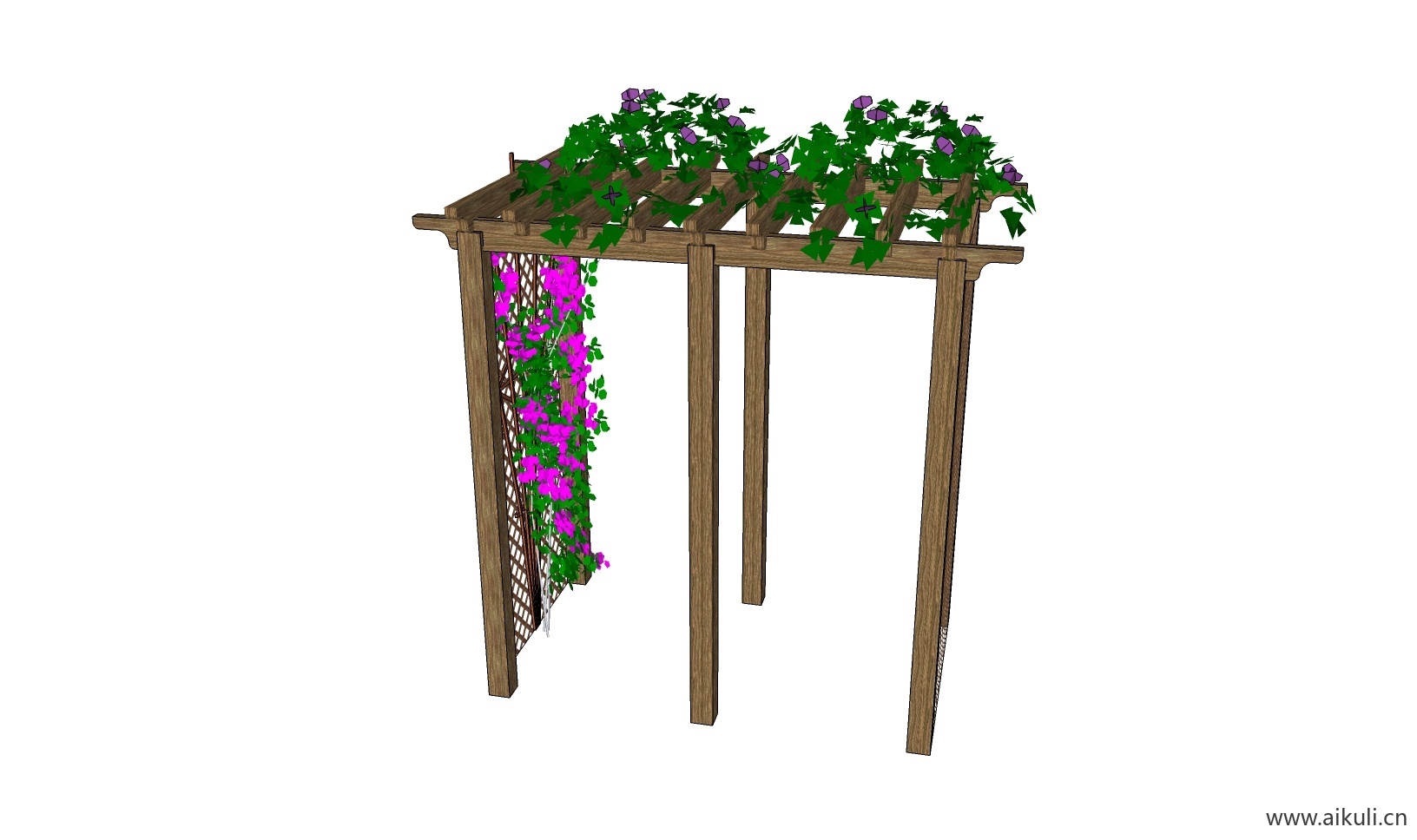 绿墙花架 拱门植物 植物墙 盆栽 盆景N-su免费模型