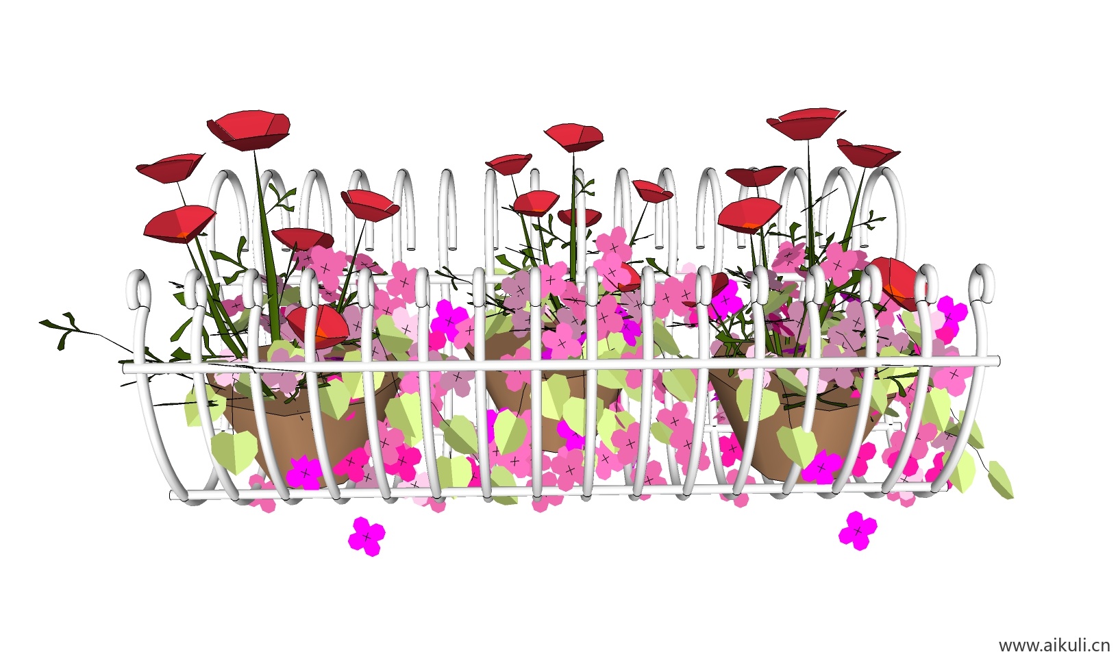 绿墙花架 拱门植物 植物墙 盆栽 盆景L-su免费模型