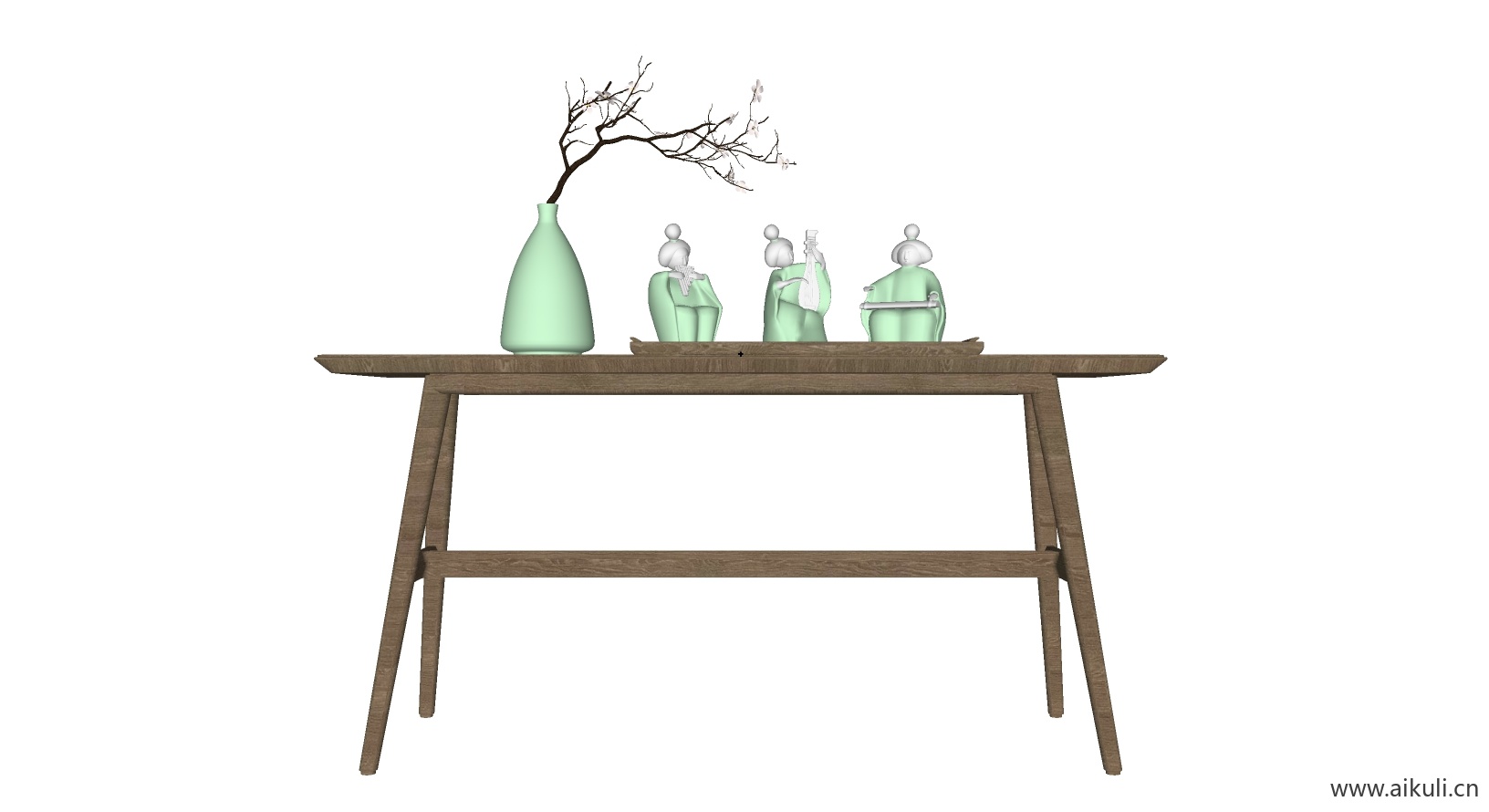 新中式饰品 室内摆件装饰元素P-SU模型