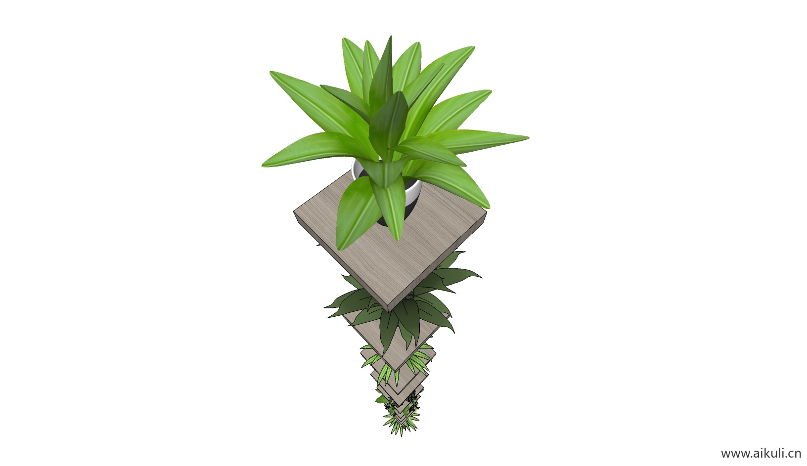 绿墙花架 拱门植物 植物墙 盆栽 盆景I-su免费模型