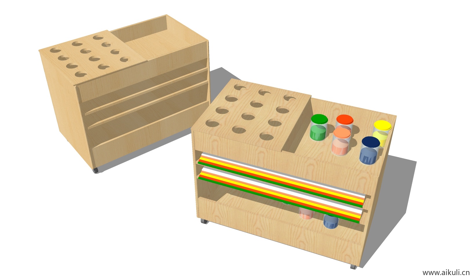 儿童桌椅 幼儿园桌椅设施K-SU模型