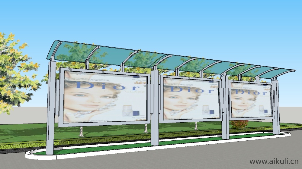 中式宣传栏 校园文化宣传栏Bulletin boardISU模型