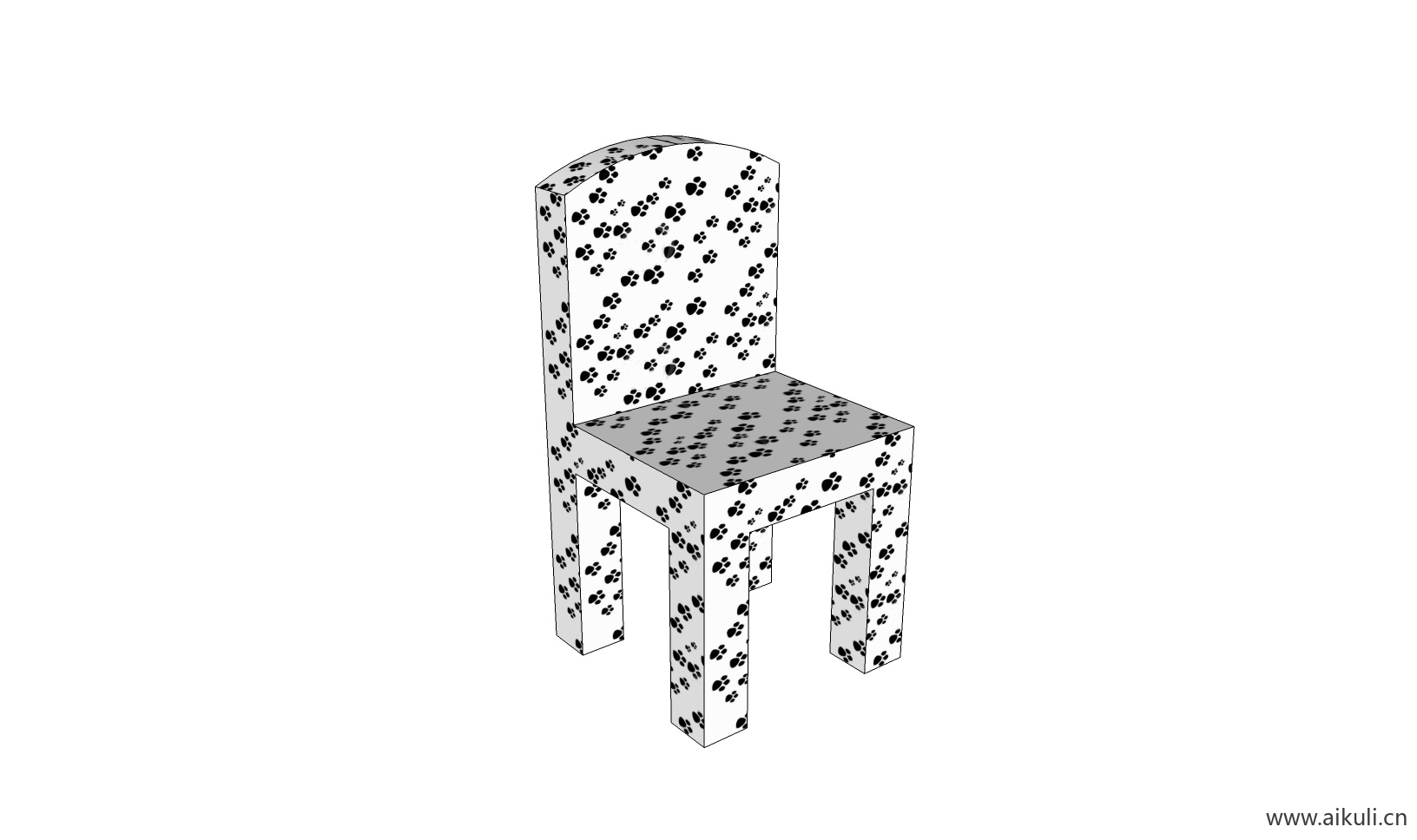 现代儿童卡通桌椅 幼儿园桌椅设施U-SU模型