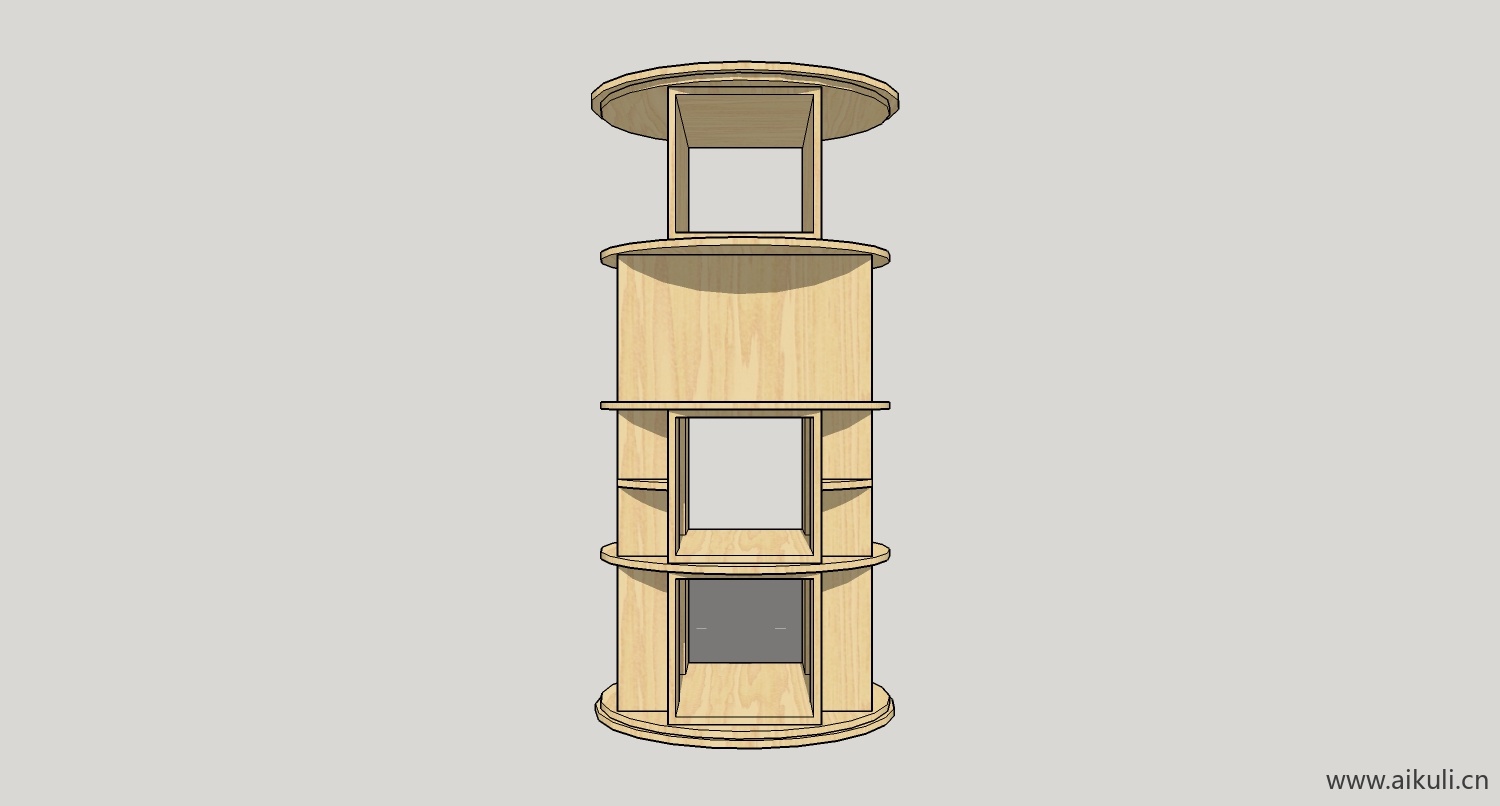 su模型墙柜 书架 异形书柜bookcasebq su素材