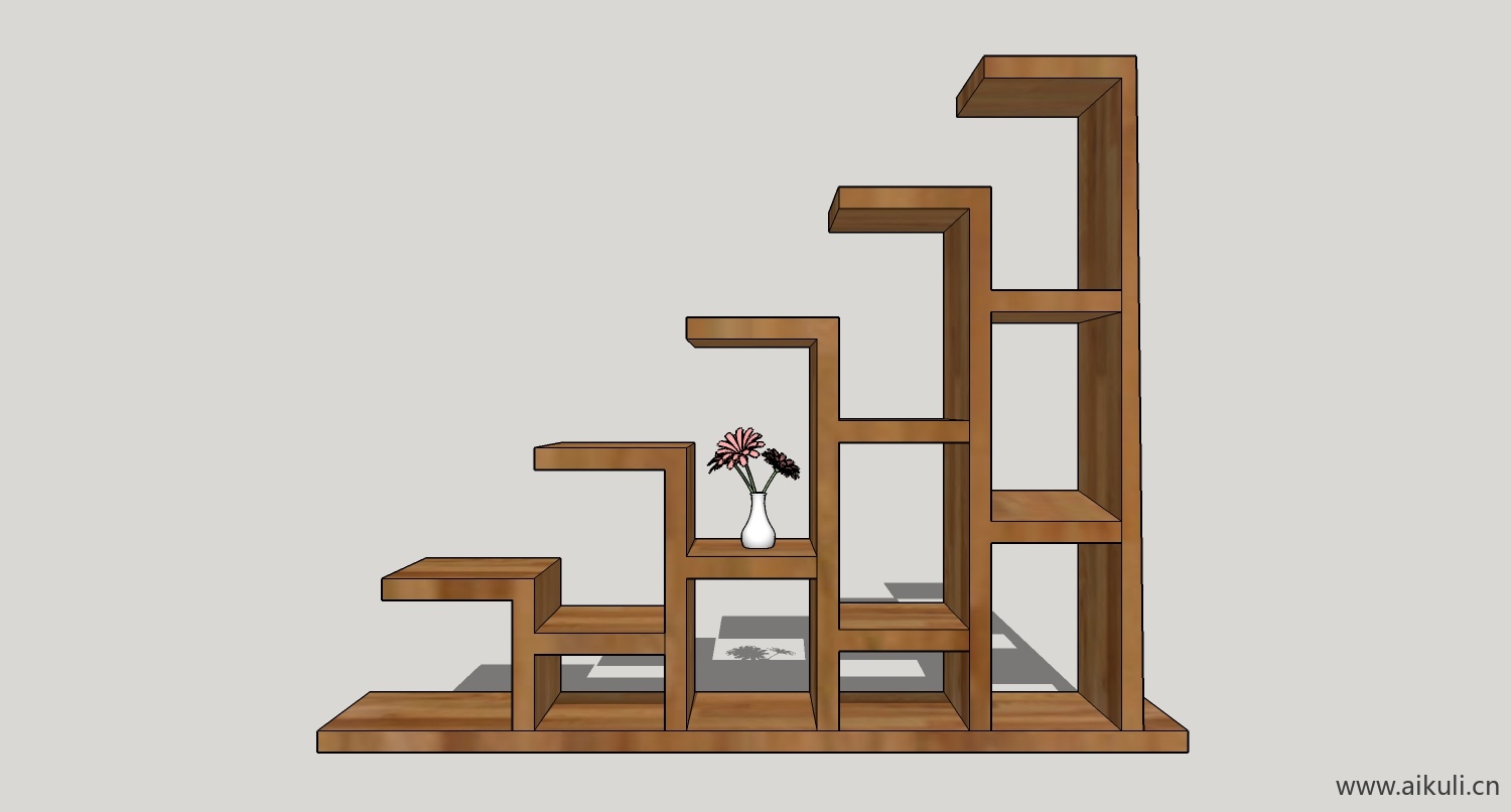 su模型墙柜 书架 异形书柜bookcasebm su素材