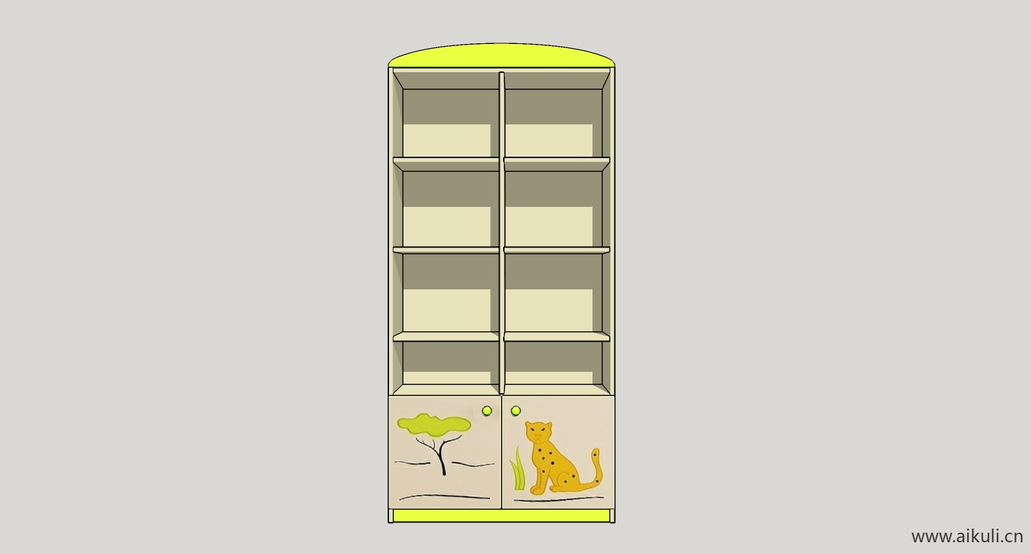 su模型墙柜 书架 异形书柜bookcasei su素材