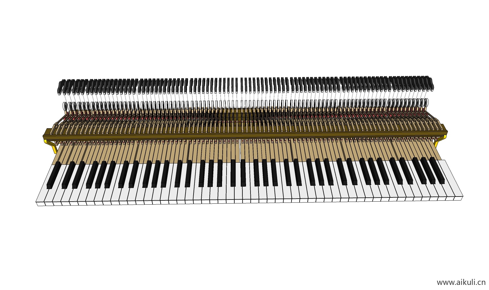 现代 唢呐 吉他 电子钢琴 手鼓 古代乐器J-SU免费模型