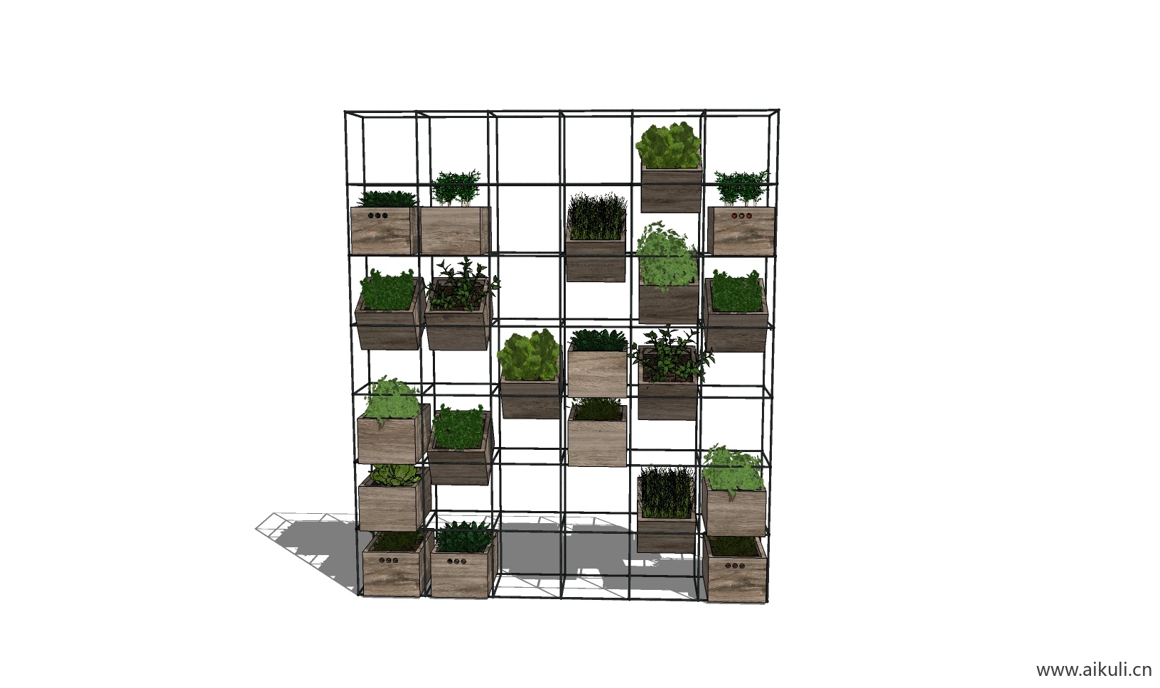 现代绿墙花架 拱门植物 植物墙 盆栽 盆景B-su免费模型