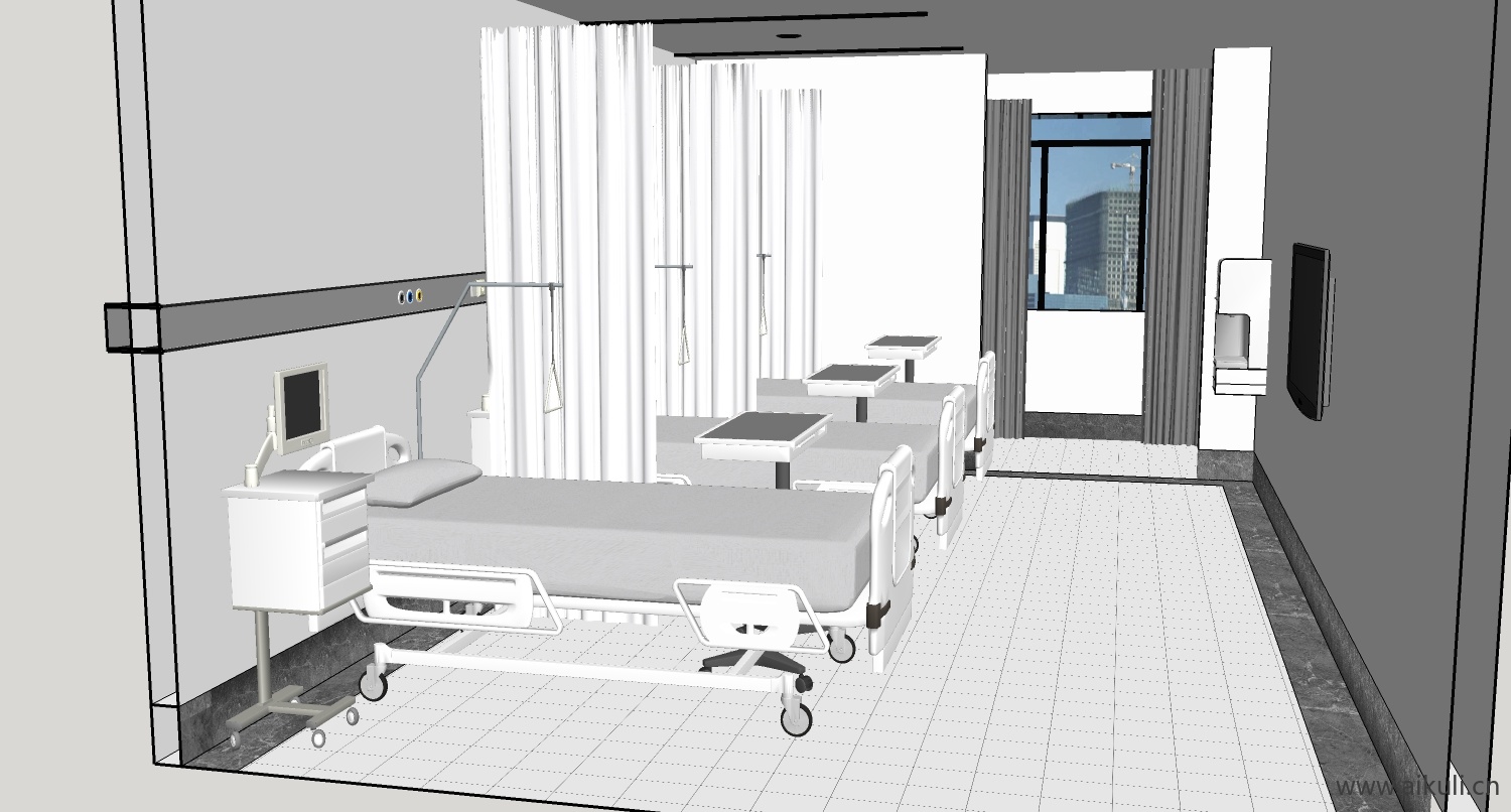 病床病房医疗 医疗设备设施hospital bedx su模型