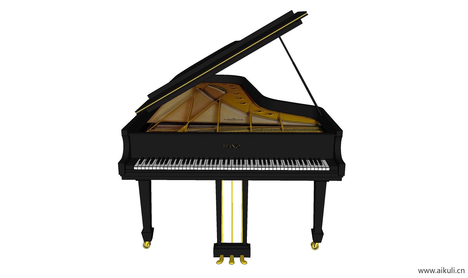 现代 唢呐 吉他 电子钢琴 手鼓 古代乐器Z-SU免费模型