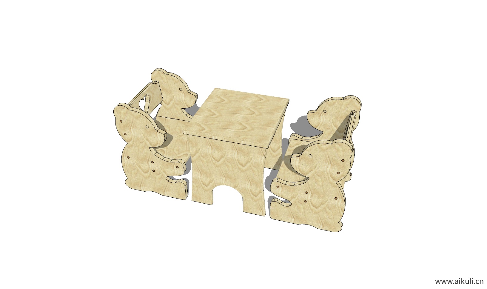 儿童桌椅 幼儿园桌椅设施D-SU模型