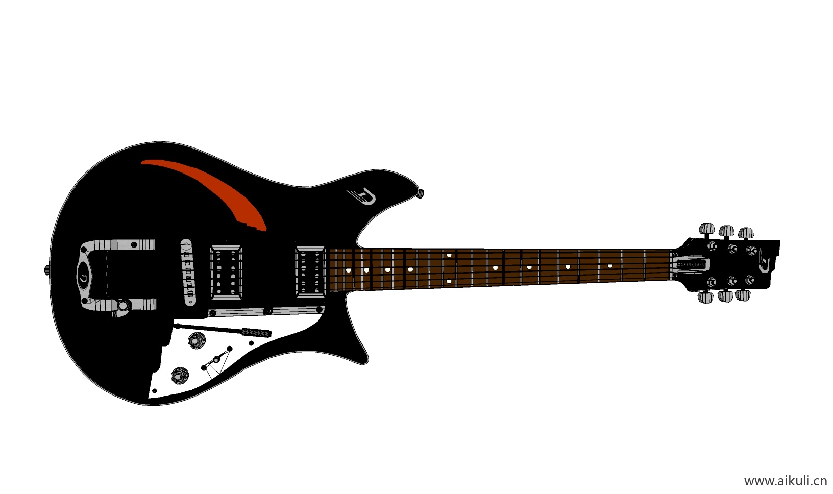 吉他 钢琴 手鼓 乐器BK-SU免费模型