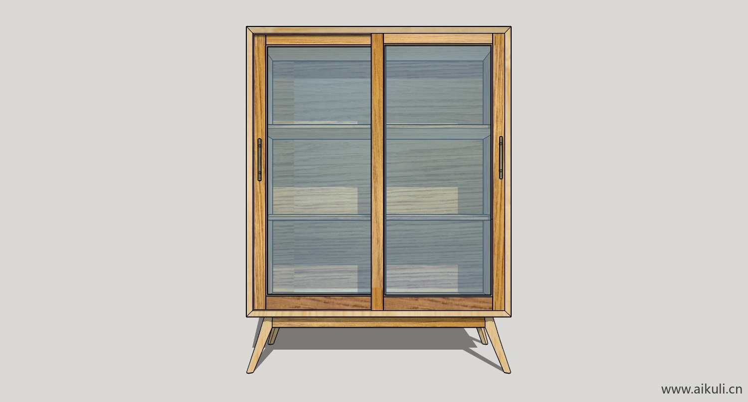 su模型墙柜 书架 异形书柜bookcased su素材