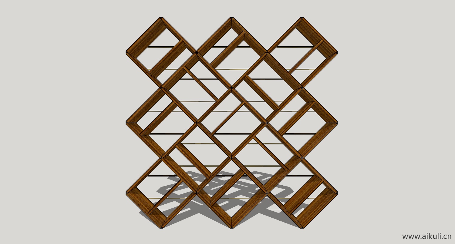 su模型墙柜 书架 异形书柜bookcasebk su素材