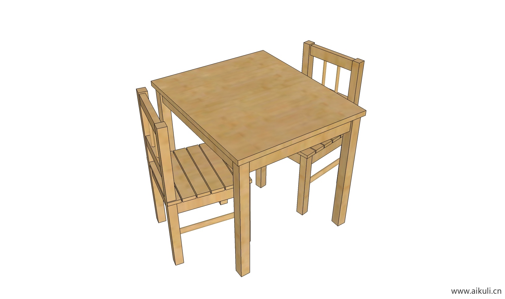 儿童桌椅 幼儿园桌椅设施P-SU模型