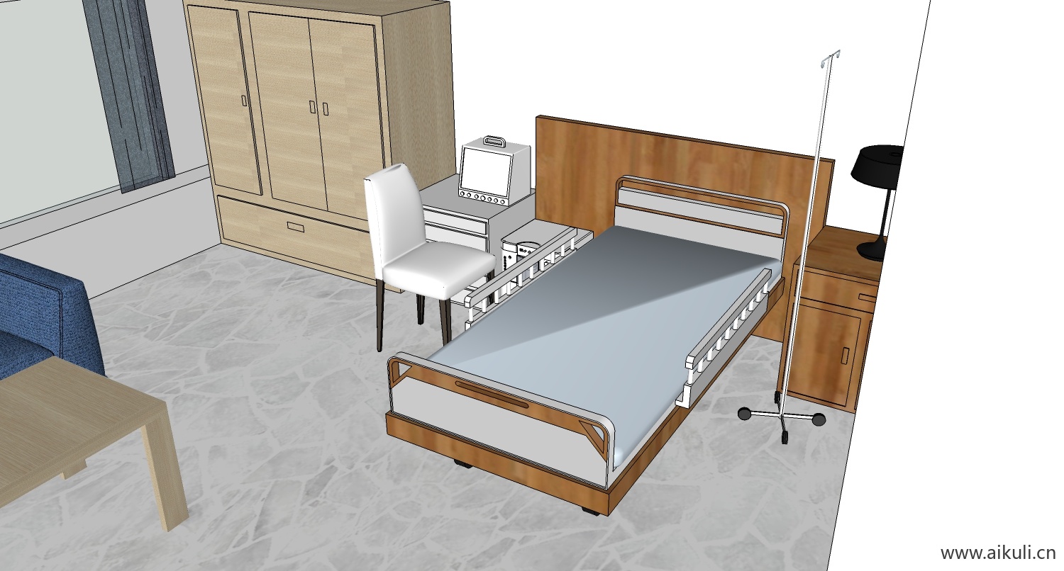 病床病房医疗 医疗设备设施hospital bedba su模型