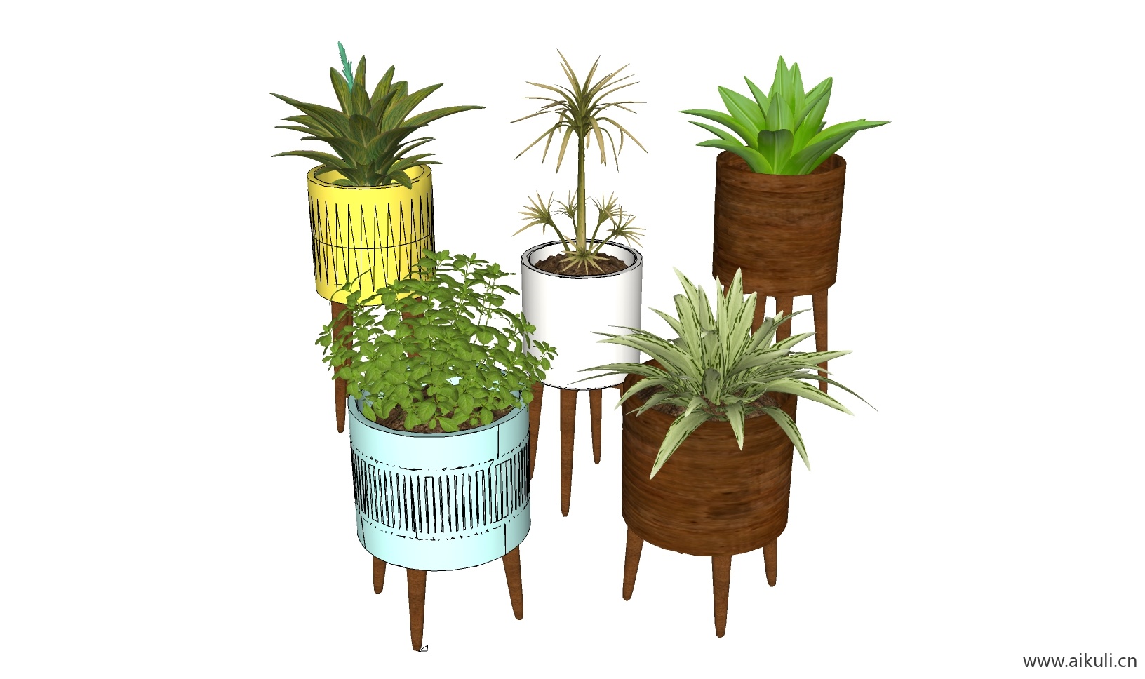 绿墙花架 拱门植物 植物墙 盆栽 盆景BQ-su免费模型