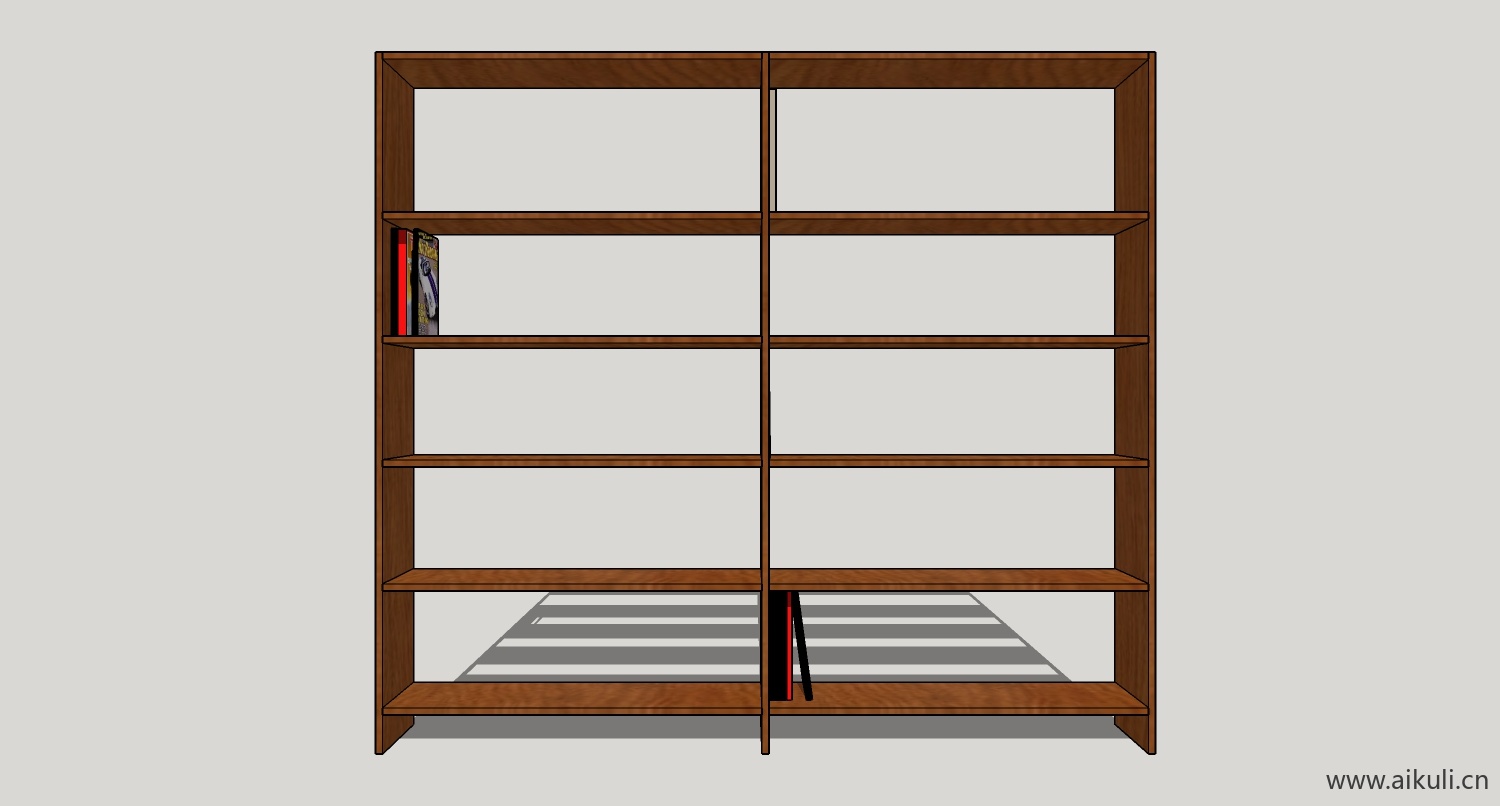 su模型墙柜 书架 异形书柜bookcaseca su素材