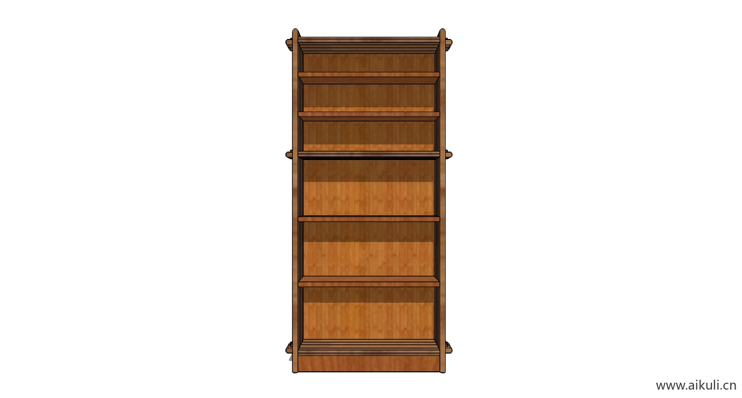 墙柜 书架 异形书柜BookshelfCJ SU素材