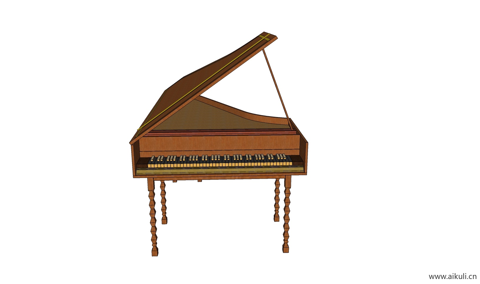 现代 唢呐 吉他 电子钢琴 手鼓 古代乐器D-SU免费模型