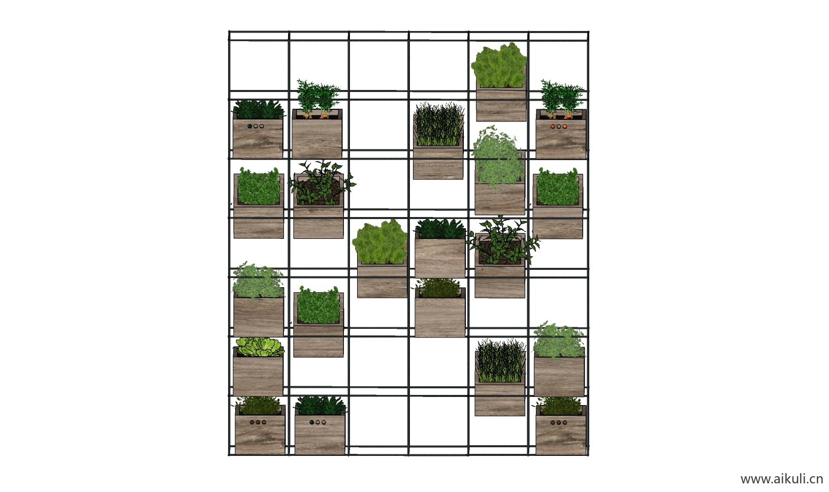 绿墙花架 拱门植物 植物墙 盆栽 盆景Z-su免费模型