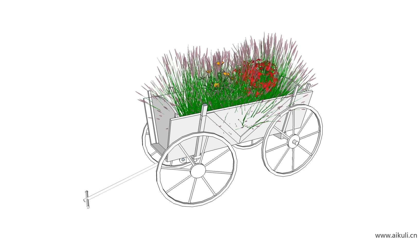 绿墙花架 拱门植物 植物墙 盆栽 盆景F-su免费模型