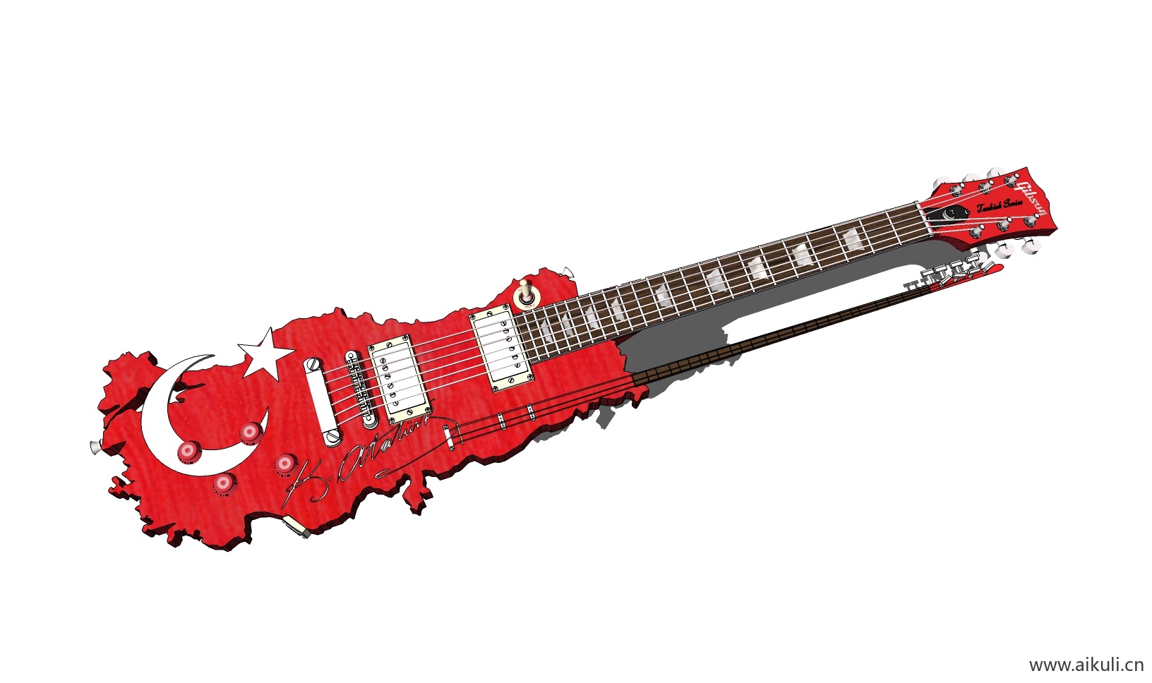 现代 唢呐 吉他 电子钢琴 手鼓 古代乐器BX-SU免费模型