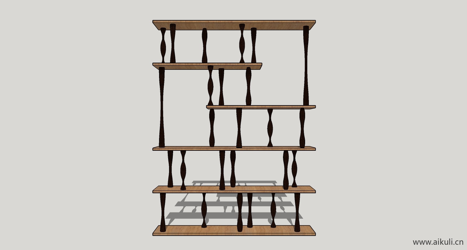 su模型墙柜 书架 异形书柜bookcasebs su素材