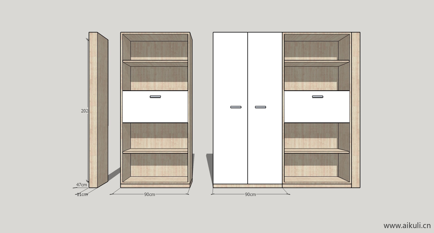 su模型墙柜 书架 异形书柜bookcasee su素材