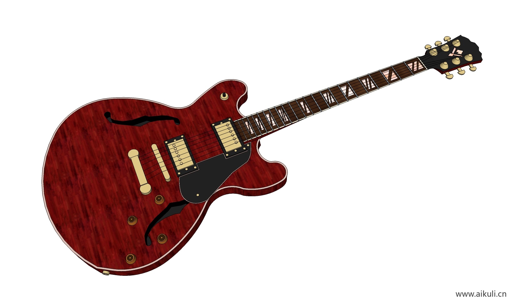 现代 唢呐 吉他 电子钢琴 手鼓 古代乐器CN-SU免费模型