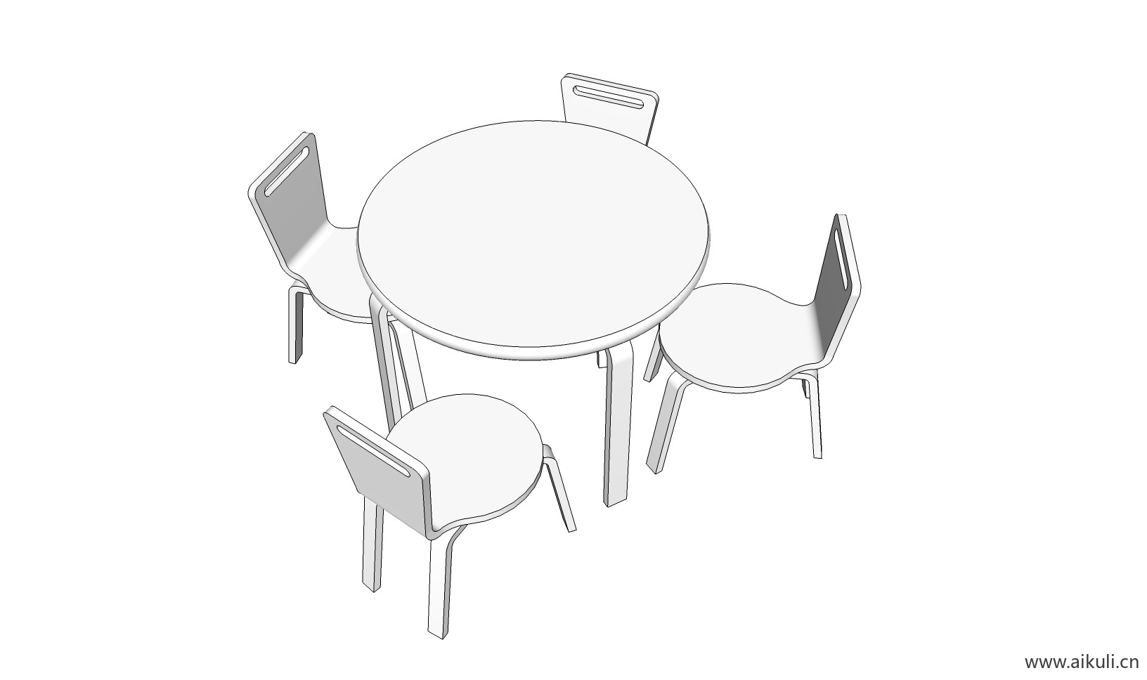 现代儿童卡通桌椅 幼儿园桌椅设施K-SU模型