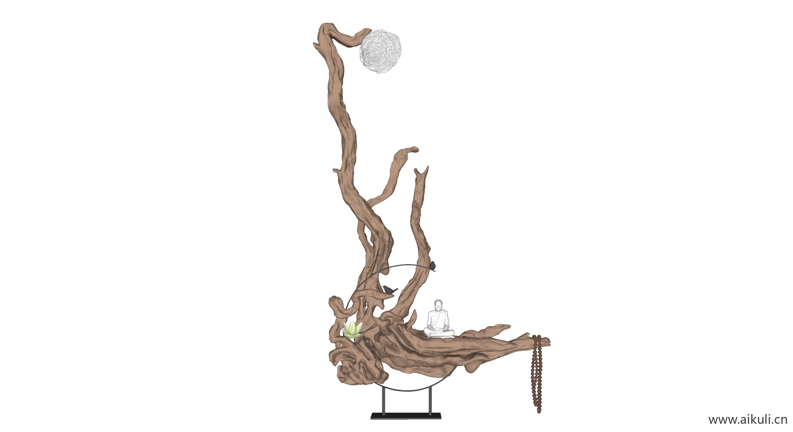 新中式饰品 室内摆件装饰元素N-SU模型