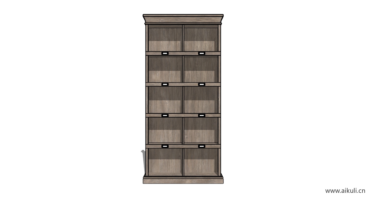 墙柜 书架 异形书柜BookshelfCH SU素材