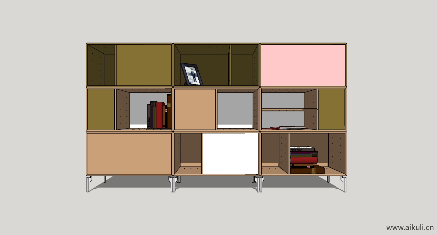 su模型墙柜 书架 异形书柜bookcaseg su素材