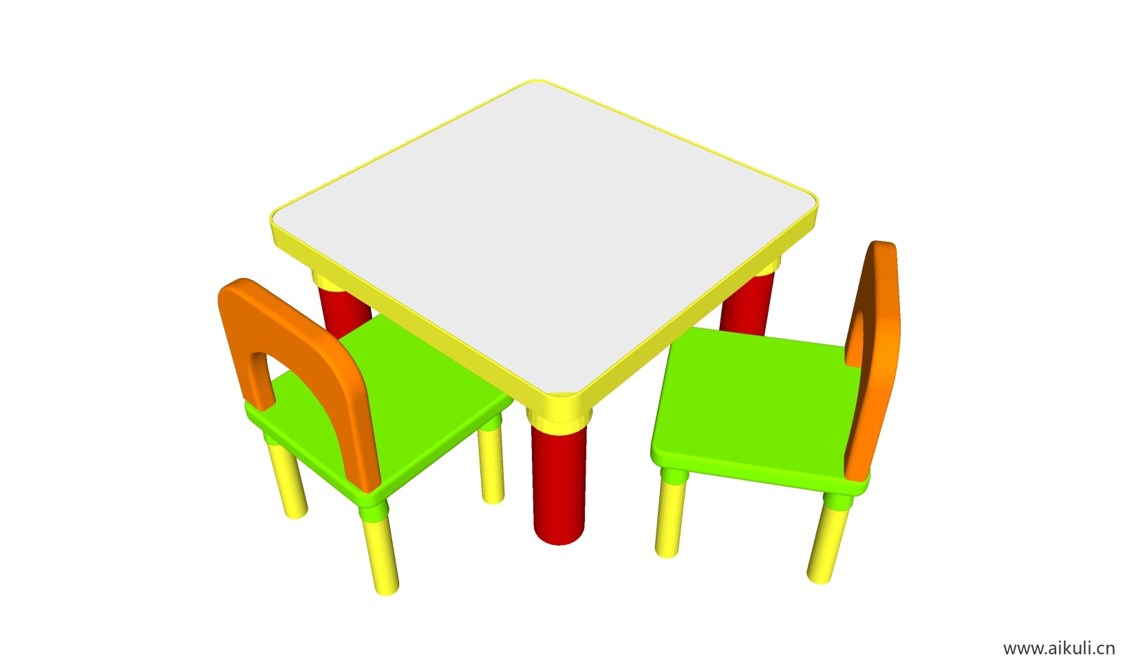 儿童桌椅 幼儿园桌椅设施T-SU模型